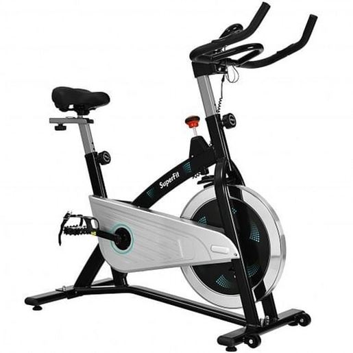 Foto de 30Lbs Magnetic Fixed Indoor Training Bicycle with Monitor for Gym and House