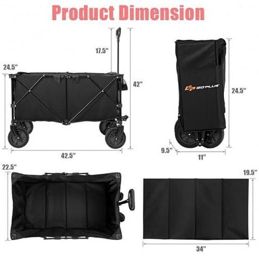 Picture of Outdoor Utility Garden Trolley Buggy -Black