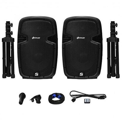 Picture of 12 Inch Dual 2-Way 1600 W Powered PA Speaker System