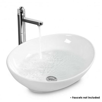 Picture of Oval Bathroom Basin Ceramic Vessel Sink