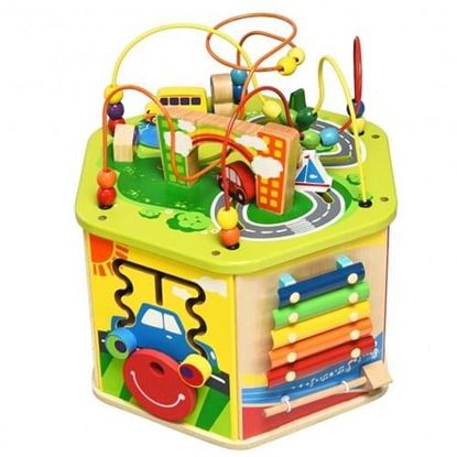 Picture of 7-in-1 Wooden Activity Cube Toy