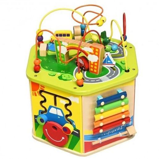 Picture of 7-in-1 Wooden Activity Cube Toy