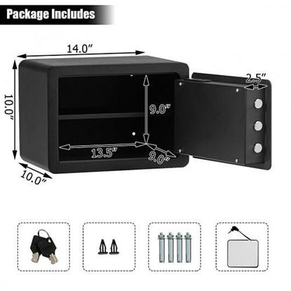 Picture of Fingerprint Safe Box Security Box with LED Light