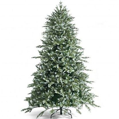 Picture of 8 Feet Hinged Artificial Christmas Spruce Tree with Mixed PE and PVC Tips