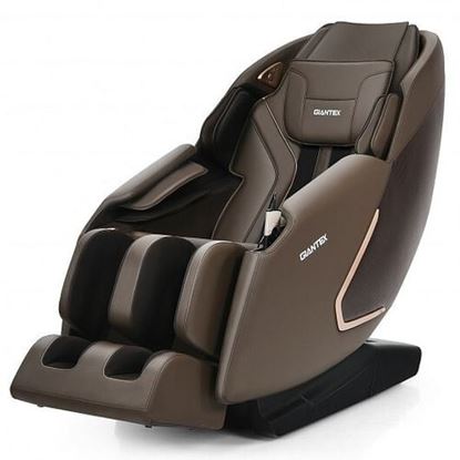 Picture of Full Body Zero Gravity Massage Chair with SL Track Heat Installation-free-Brown