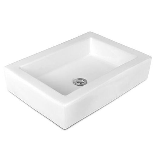 Picture of 22.5 x 16 Inch Rectangle Bathroom Vessel Sink with Pop-up Drain