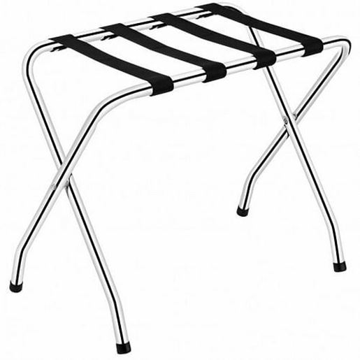 Picture of Foldable Luggage Rack Chromed Metal Suitcase Stand Holder Shoes Shelf Home Hotel