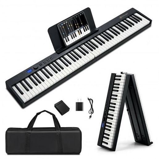 Picture of 88-Key Foldable Digital Piano with MIDI and Wireless BT-Black