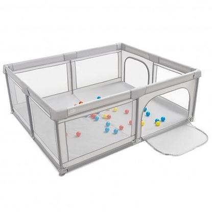 Picture of Large Baby Playpen Safety Kids Activity Center with 50 Ocean Balls-Gray