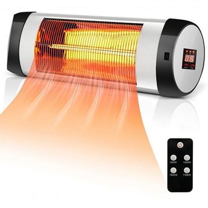 Picture of 1500W Wall-Mounted Electric Heater Patio Infrared Heater with Remote Control