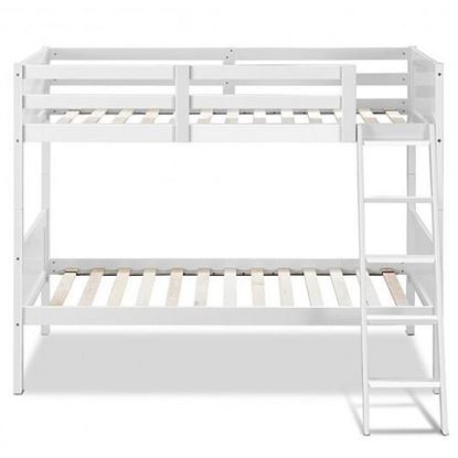 Picture of Wooden Bunk Beds Convertable 2 Individual Beds-Brown