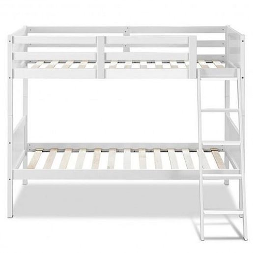 Picture of Wooden Bunk Beds Convertable 2 Individual Beds-Brown