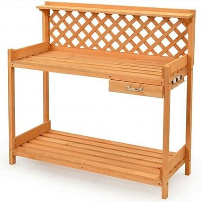 Picture of Garden Wood Work Potting Bench Station with Hook