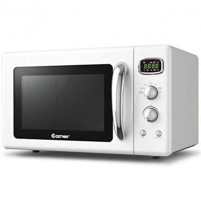 图片 0.9 Cu.ft Retro Countertop Compact Microwave Oven-Green