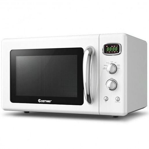 Image sur 0.9 Cu.ft Retro Countertop Compact Microwave Oven-Green