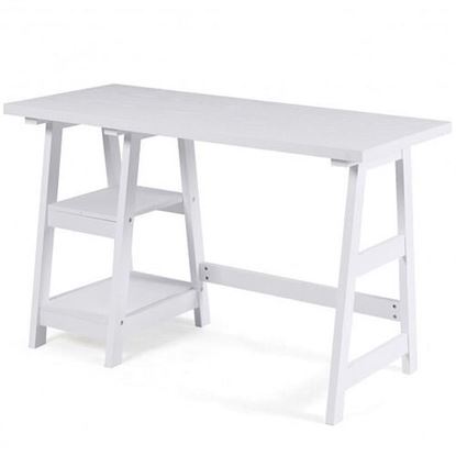 Picture of MDF Board Computer Writing Study Desk-White