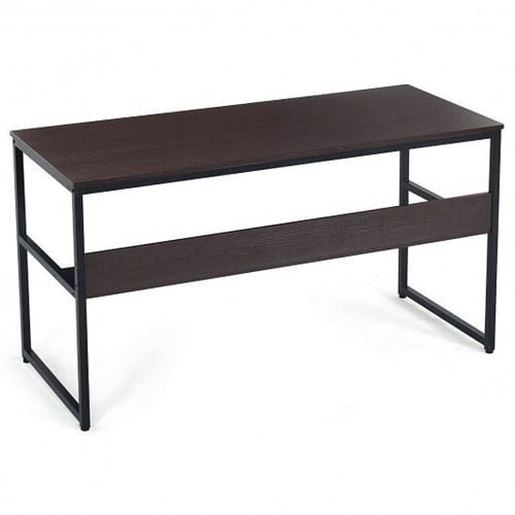 Picture of 55-Inch Computer Desk Writing Table Workstation Home Office with Bookshelf-Espresso