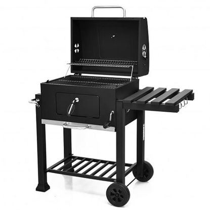 Picture of Outdoor Portable Charcoal Grill with Side Table