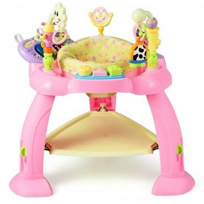 Picture of 2-in-1 Baby Jumperoo Adjustable Sit-to-stand Activity Center-Pink - Color: Pink