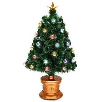 Foto de 3' Pre-Lit Fiber Optical Firework Christmas Tree - Color: Green - Size: 3 ft