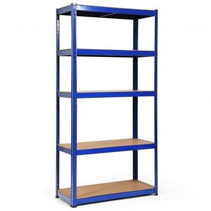 Picture of 72" Storage Shelf Steel Metal 5 Levels Adjustable Shelves-Navy - Color: Navy