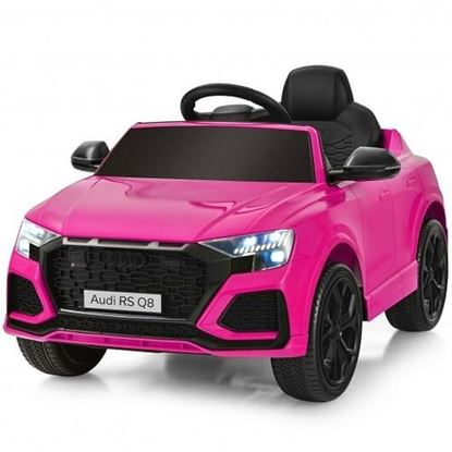 Picture of 12 V Licensed Audi Q8 Kids Cars to Drive with Remote Control-Pink - Color: Pink