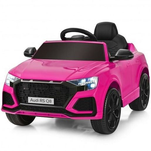 Picture of 12 V Licensed Audi Q8 Kids Cars to Drive with Remote Control-Pink - Color: Pink