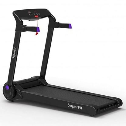 Picture of 3HP Folding Electric Treadmill Running Machine-Purple - Color: Purple