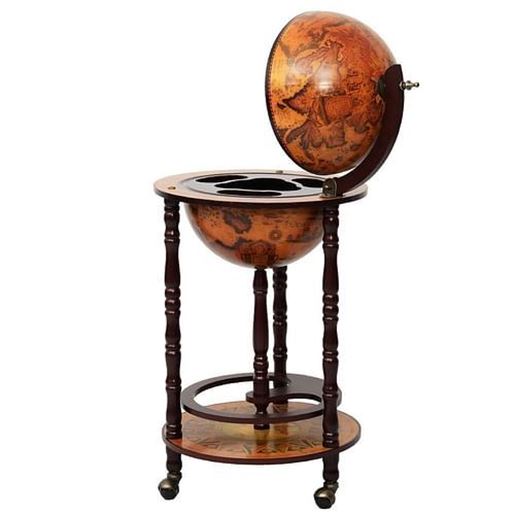 Picture of 16th Century Wood Globe Wine Bar Stand