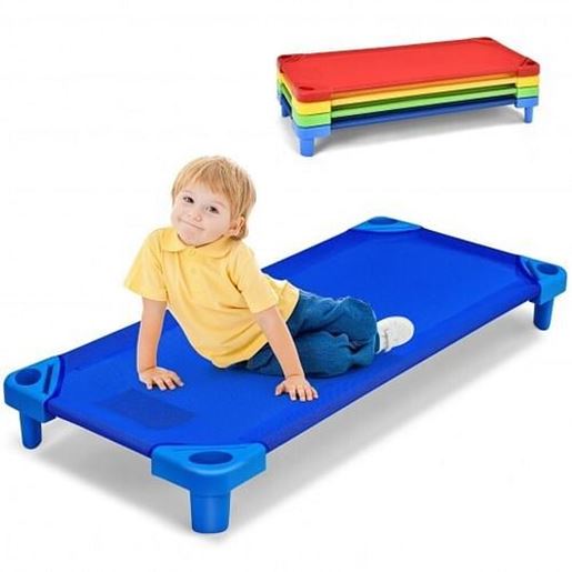 Picture of Pack of 4 Colorful Kids Stackable Naptime Cot