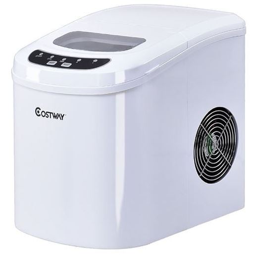 Picture of Mini Portable Compact Electric Ice Maker Machine-White - Color: White