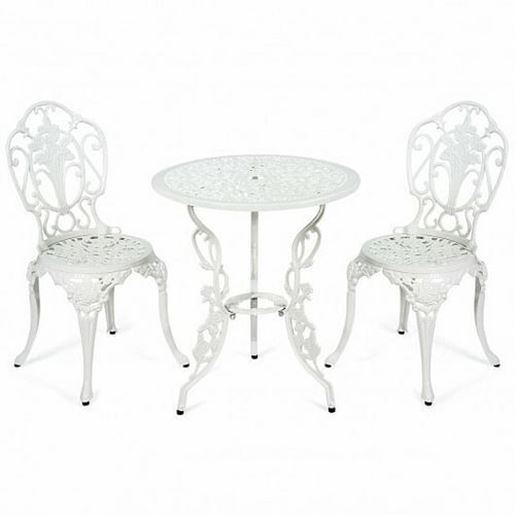 Picture of 3 Pieces Patio Table Chairs Furniture Bistro Set