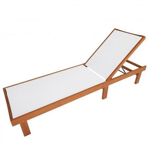 Picture of Solid Wood Back Adjustable Patio Lounge Chair