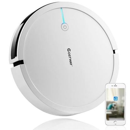 Picture of Voice Control Self-Charge Vacuum Cleaner Robot -White - Color: White