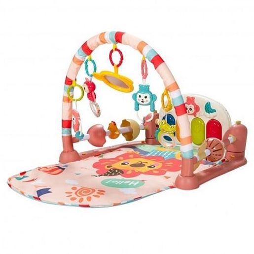 Picture of Baby Kick and Play Gym Mat Activity Center with Detachable Piano for Bedroom-Pink - Color: Pink