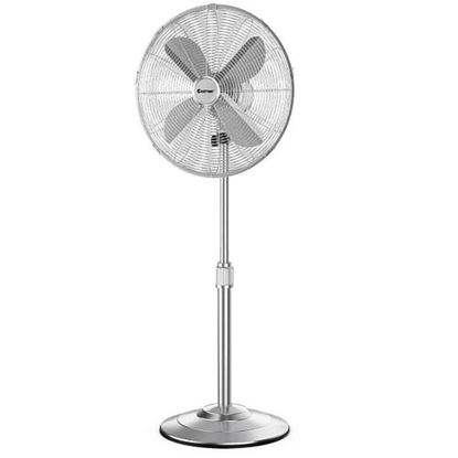 Picture of 16 Inch Metal Adjustable Oscillating Pedestal Fan-Silver - Color: Silver