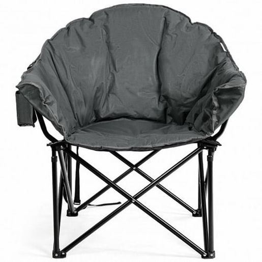 Picture of Folding Camping Moon Padded Chair with Carry Bag-Gray - Color: Gray