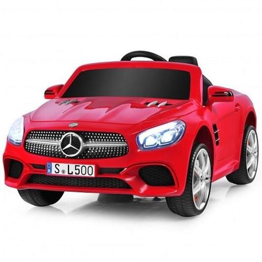 Picture of 12V Mercedes-Benz SL500 Licensed Kids Ride On Car with Remote Control-Red - Color: Red