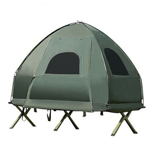 Picture of 1-Person Compact Portable Pop-Up Tent Air Mattress and Sleeping Bag