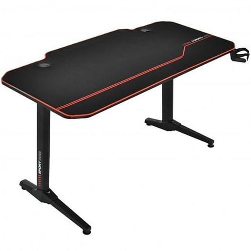 Picture of 55 Inches T-Shaped Gaming Desk with Full Desk Mouse Pad and Gaming Handle Rack