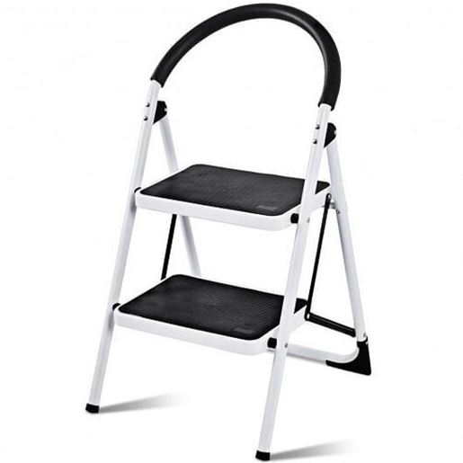 Picture of 2.75 Ft Folding Step Stool with Iron Frame & Anti-Slip Pedals for 330lbs Capacity