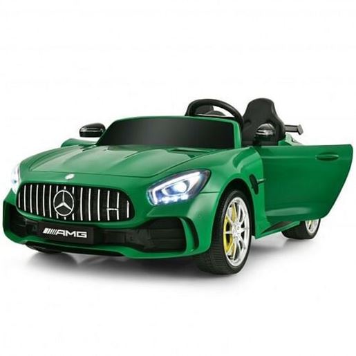 Picture of 12V Kids Ride On Car Mercedes Benz AMG GTR with Remote and LED Lights-Green - Color: Green