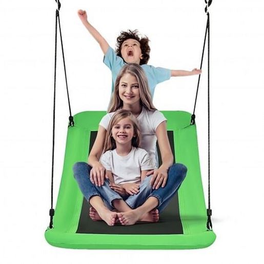 Picture of 700lb Giant 60 Inch Skycurve Platform Tree Swing for Kids and Adults-Green - Color: Green