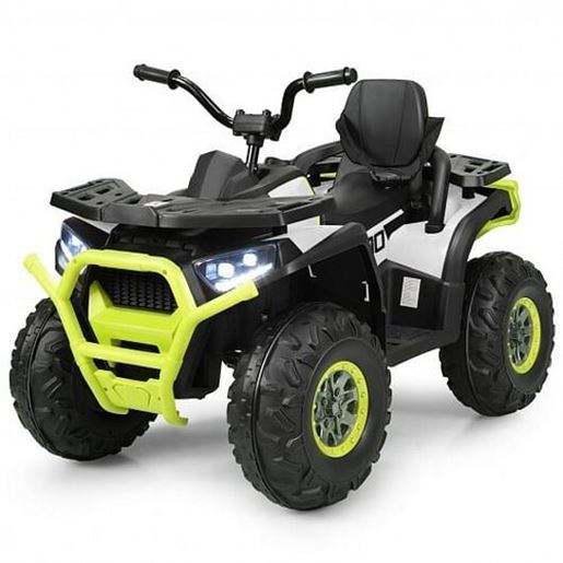 Picture of 12 V Kids Electric 4-Wheeler ATV Quad with MP3 and LED Lights-White - Color: White