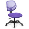 Picture of Low-back Computer Task Office Desk Chair with Swivel Casters-Purple - Color: Purple - Size: 24.5" x 24.5" x (33.5" - 37")