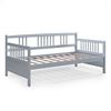 Picture of Twin Size Wooden Slats Daybed Bed with Rails-Gray - Color: Gray