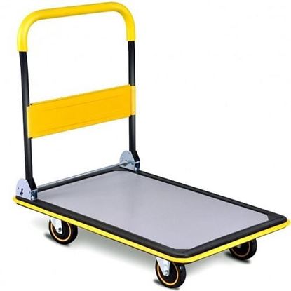 Picture of 660 LBS Folding Platform Cart Dolly - Color: Yellow