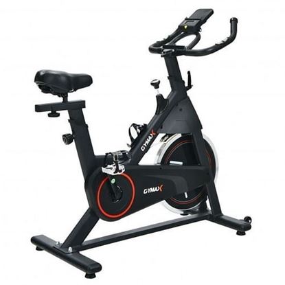 Picture of Stationary Exercise Bike Cycling Bike with 22Lbs Flywheel - Color: Black & Red