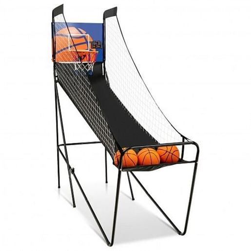 Picture of Foldable Single Shot Basketball Arcade Game with Electronic Scorer and Basketballs