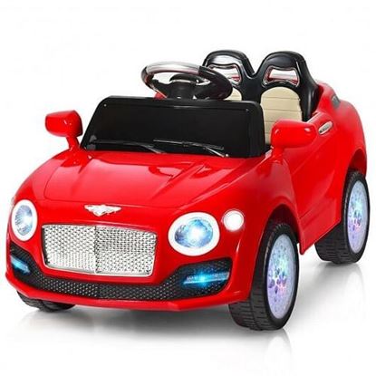 Picture of 6V Kids Ride on Car RC Remote Control with MP3-Red - Color: Red